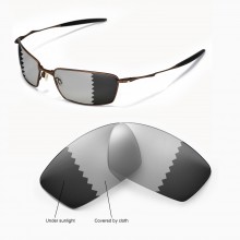 Walleva Transition/Photochromic Polarized Replacement Lenses for Oakley Square Whisker Sunglasses
